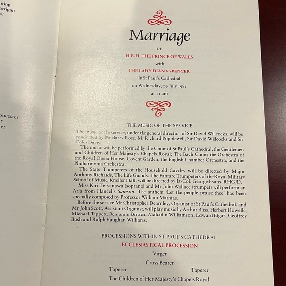 Wedding of Charles and Diana - Souvenir Program - Picture 6 of 6